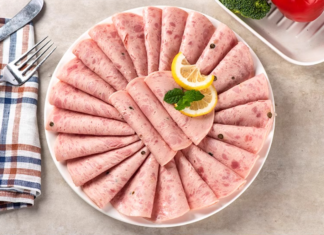 绿胡椒里昂那肠切片